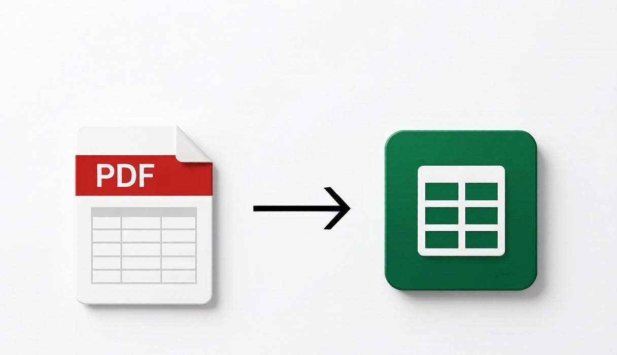 pdf إلى excel